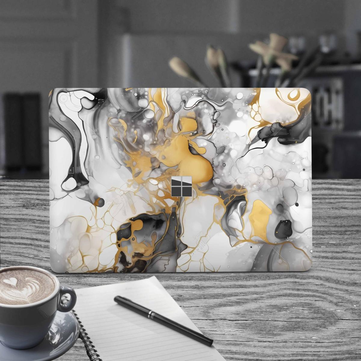 Microsoft Surface Book 2 Skin 15" Premium Vinylfolie Kratzerschutz Design Golden Light Elektronik-Sticker & -Aufkleber Skins4u