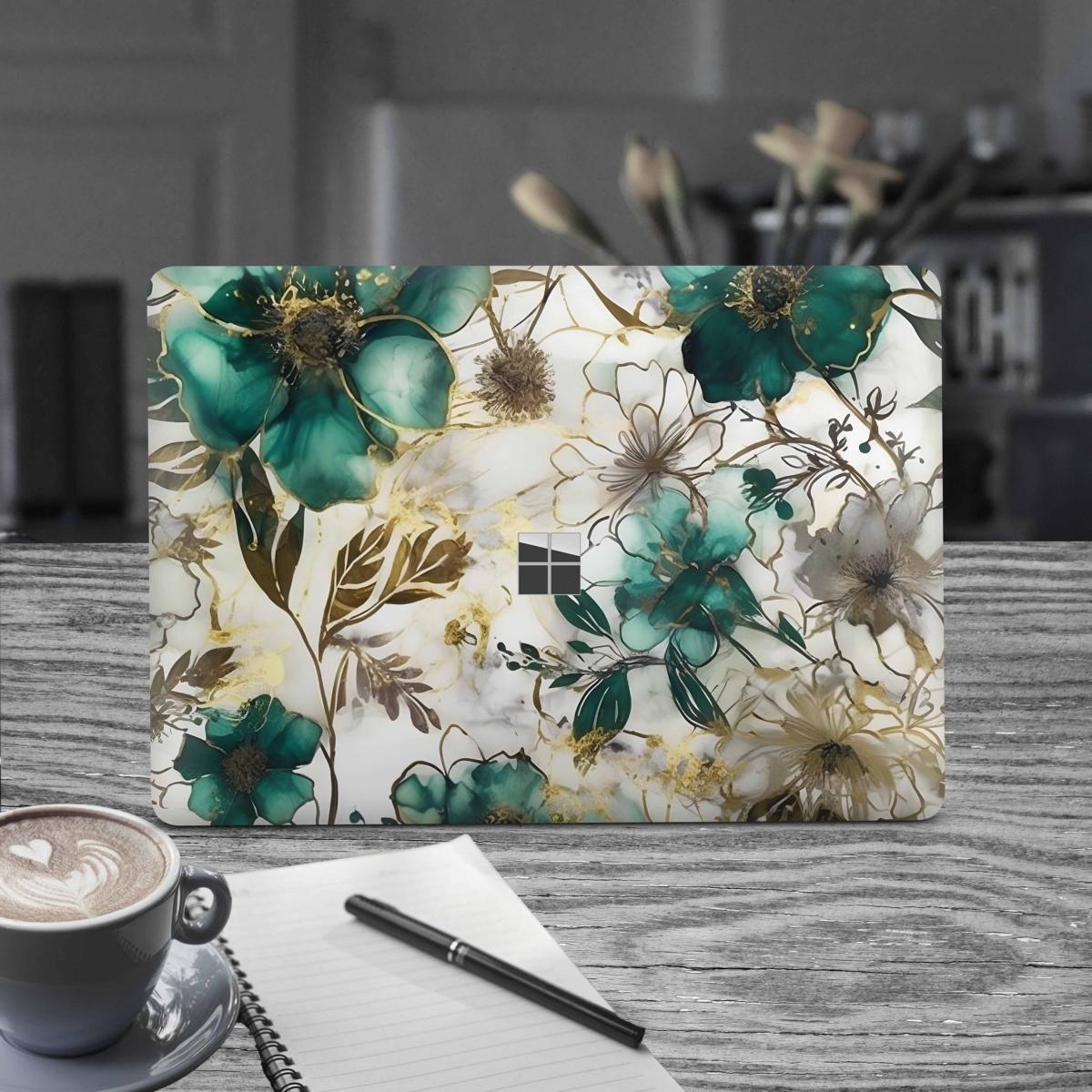 Microsoft Surface Laptop Go 1 / Go 2 Skins Premium Vinylfolie Kratzerschutz Design Green Heaven Elektronik-Sticker & -Aufkleber Skins4u