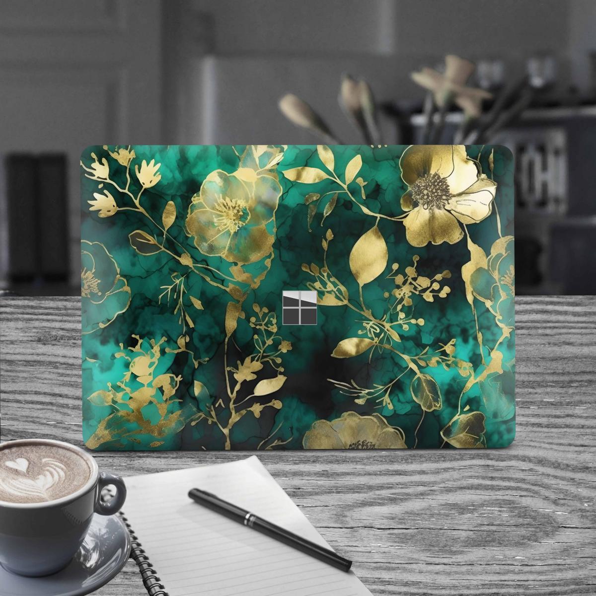 Microsoft Surface Laptop Go 1 / Go 2 Skins Premium Vinylfolie Kratzerschutz Design Green Hymn Elektronik-Sticker & -Aufkleber Skins4u