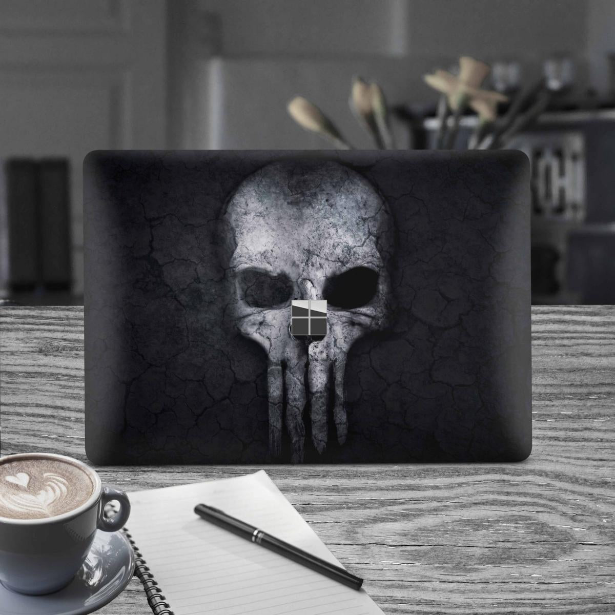 Microsoft Surface Laptop Go 1 / Go 2 Skins Premium Vinylfolie Kratzerschutz Design Hard Skull Elektronik-Sticker & -Aufkleber Skins4u