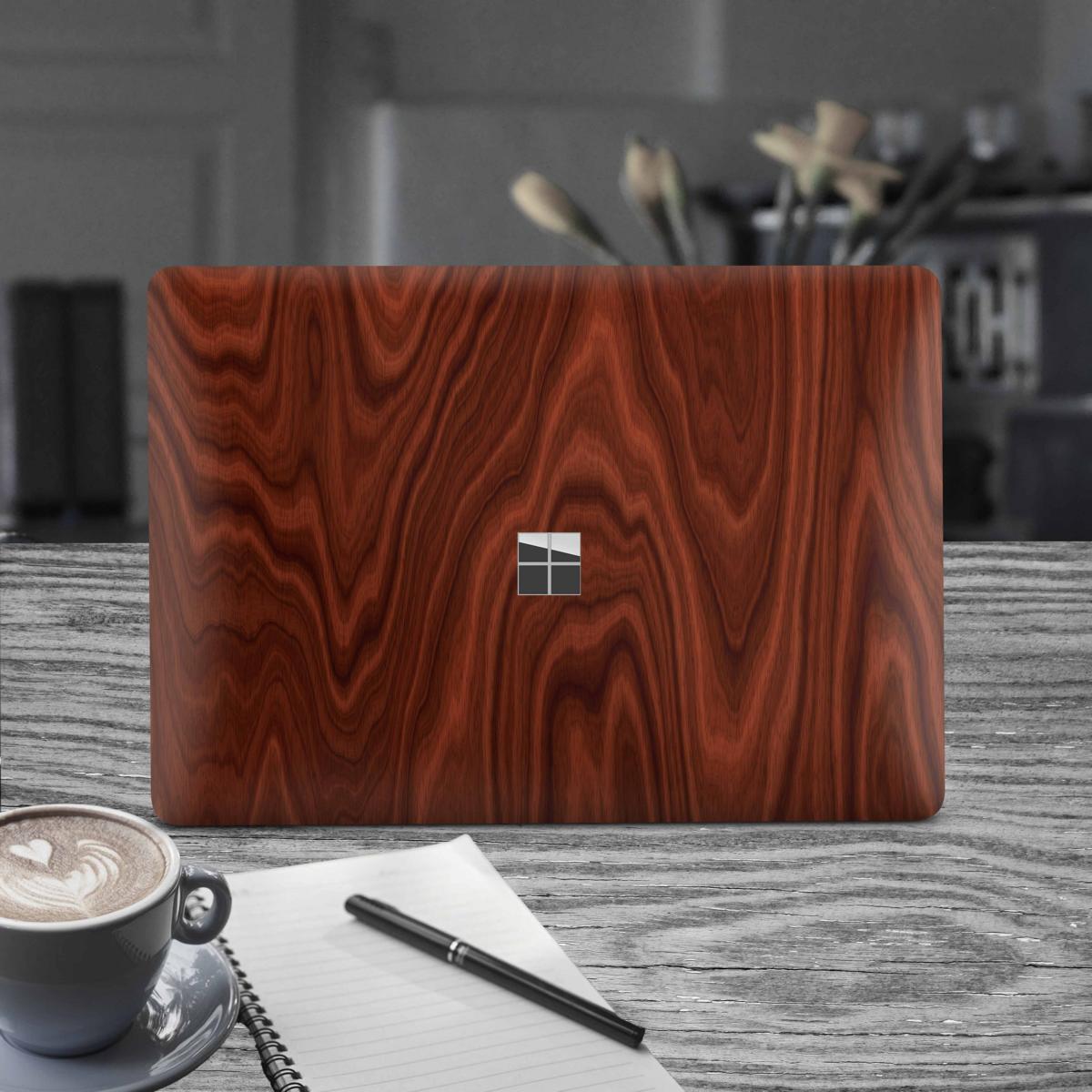 Microsoft Surface Book 2 Skin 13" Premium Vinylfolie Kratzerschutz Design Rosewood Elektronik-Sticker & -Aufkleber Skins4u