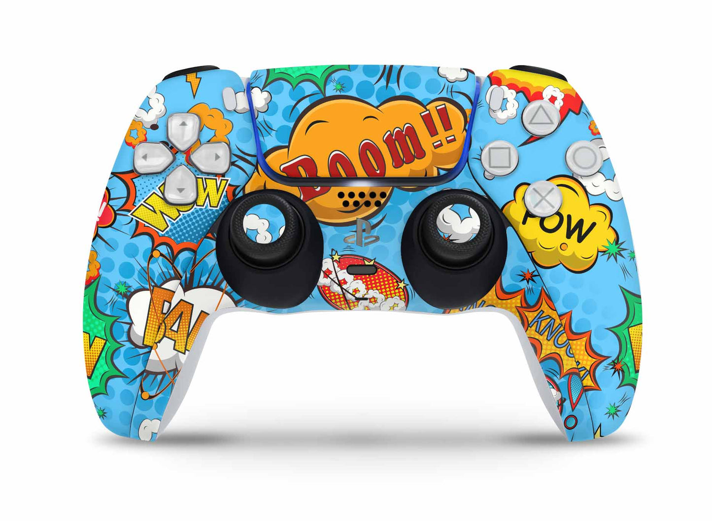 PS5 Controller Skin Vinyl Design Schutzfolie individualisiere Playstation 5 Gamepad Comics blau Aufkleber skins4u
