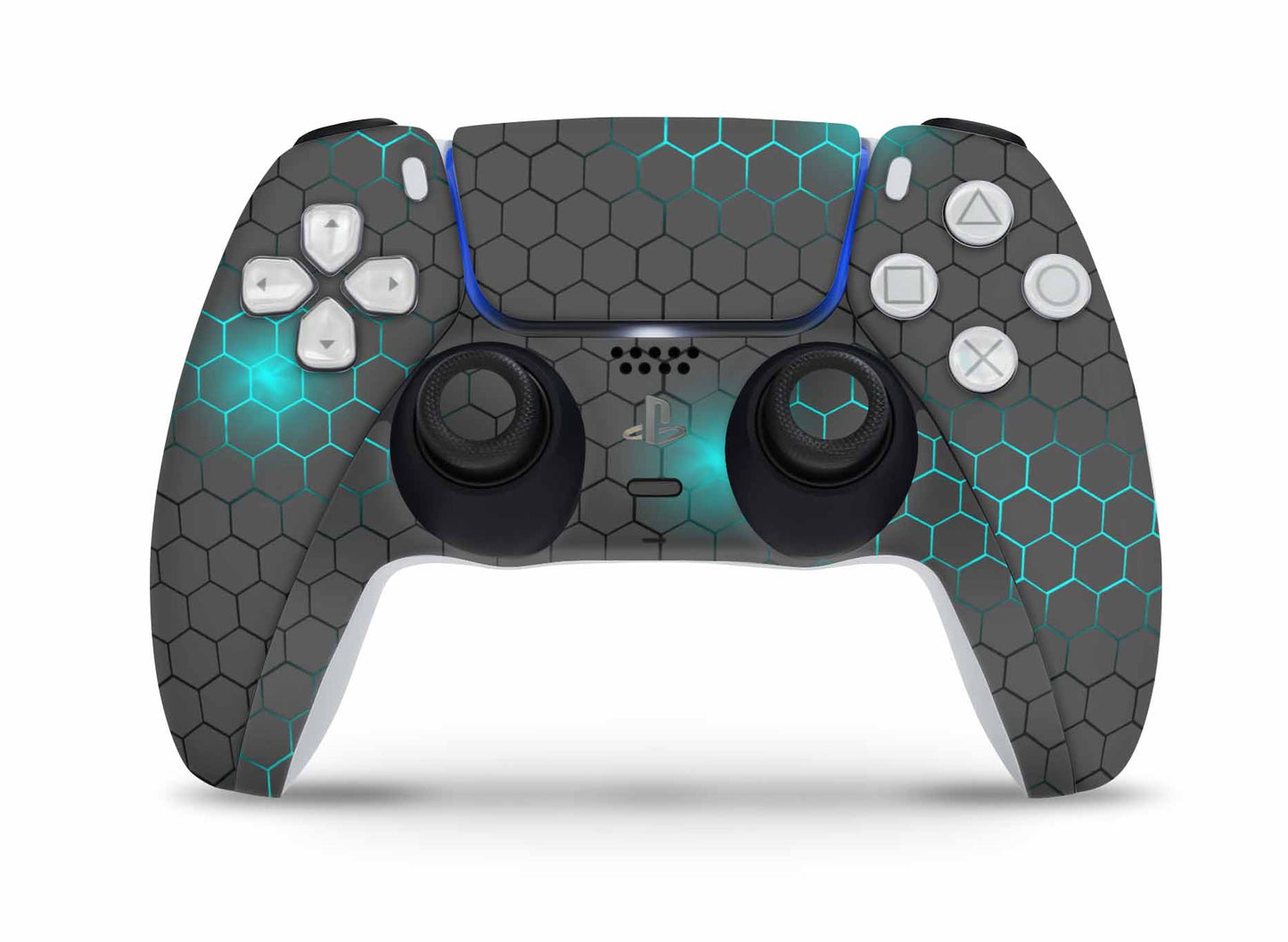 PS5 Controller Skin Vinyl Design Schutzfolie individualisiere Playstation 5 Gamepad Exo small blue Aufkleber skins4u