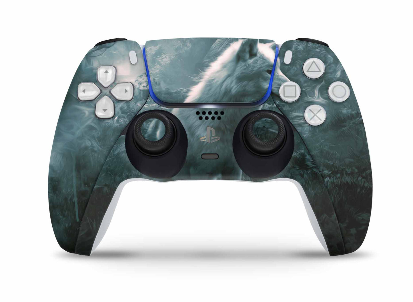 PS5 Controller Skin Vinyl Design Schutzfolie individualisiere Playstation 5 Gamepad Ghost Wolf Aufkleber skins4u