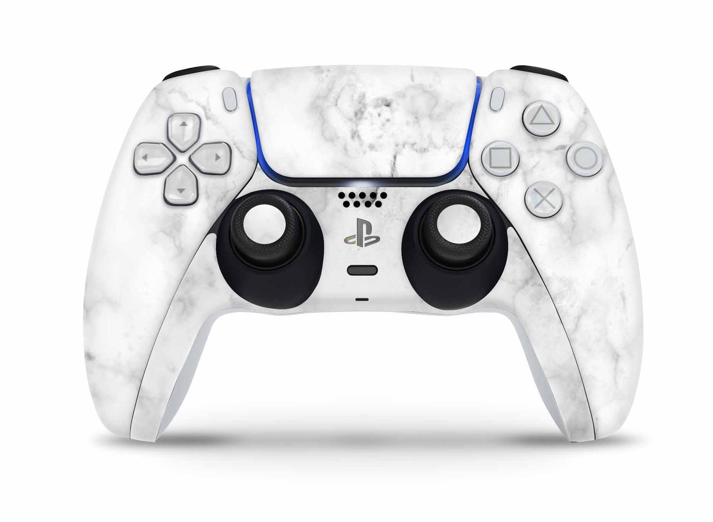 PS5 Controller Skin Vinyl Design Schutzfolie individualisiere Playstation 5 Gamepad Marmor weiss Aufkleber skins4u