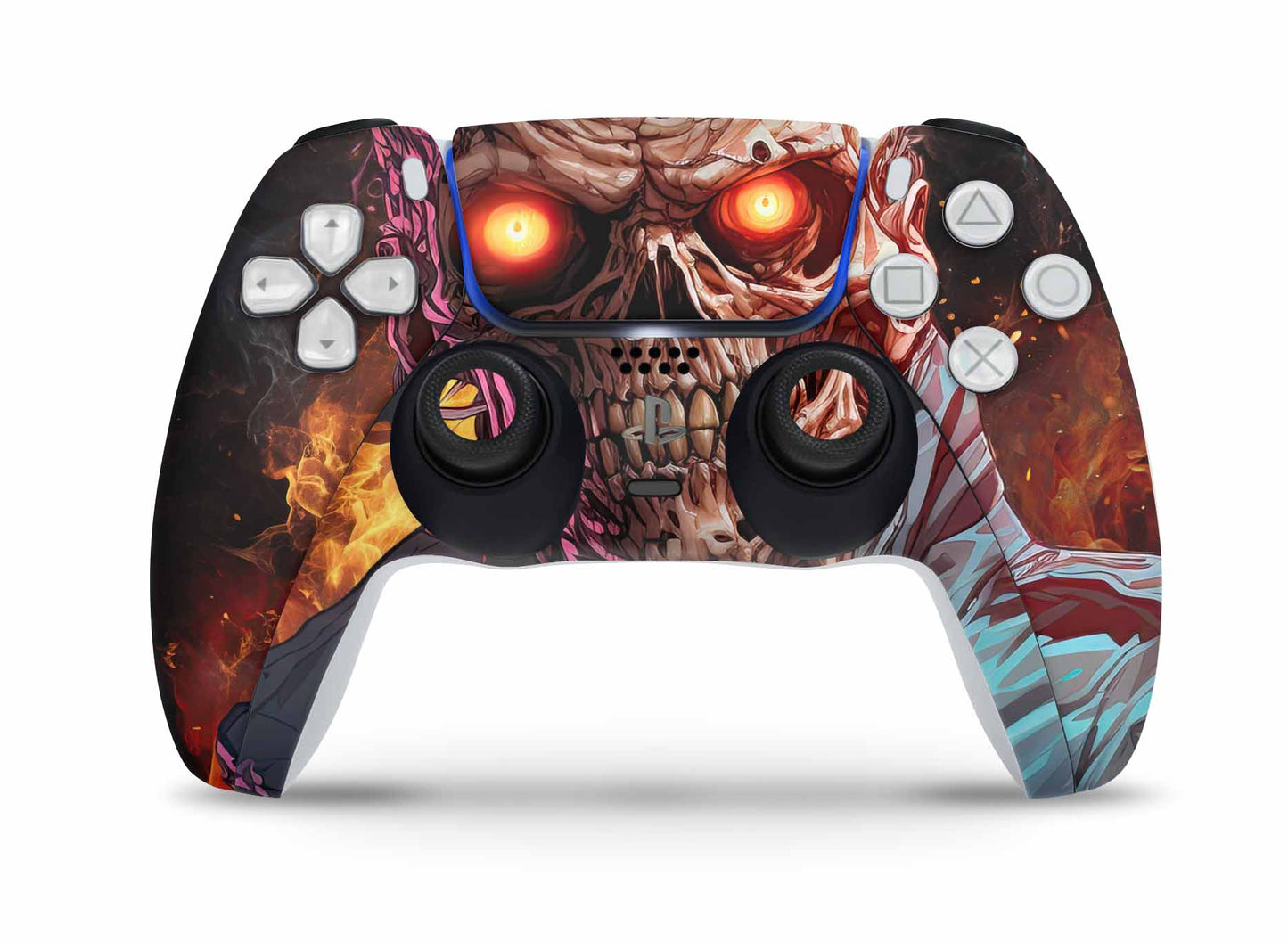 PS5 Controller Skin Vinyl Design Schutzfolie individualisiere Playstation 5 Gamepad Zombie Fire Aufkleber skins4u