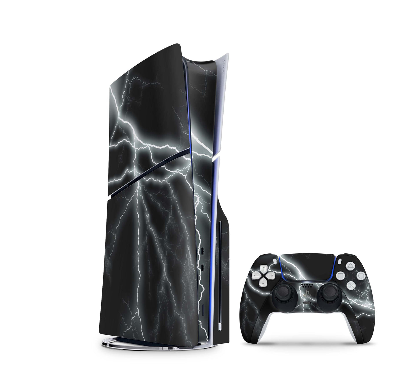 PS5 Slim Skins Disk Edition Aufkleber Design Premium Playstation 5 Skin + PS5 Controller Skin Apocalypse black Aufkleber skins4u