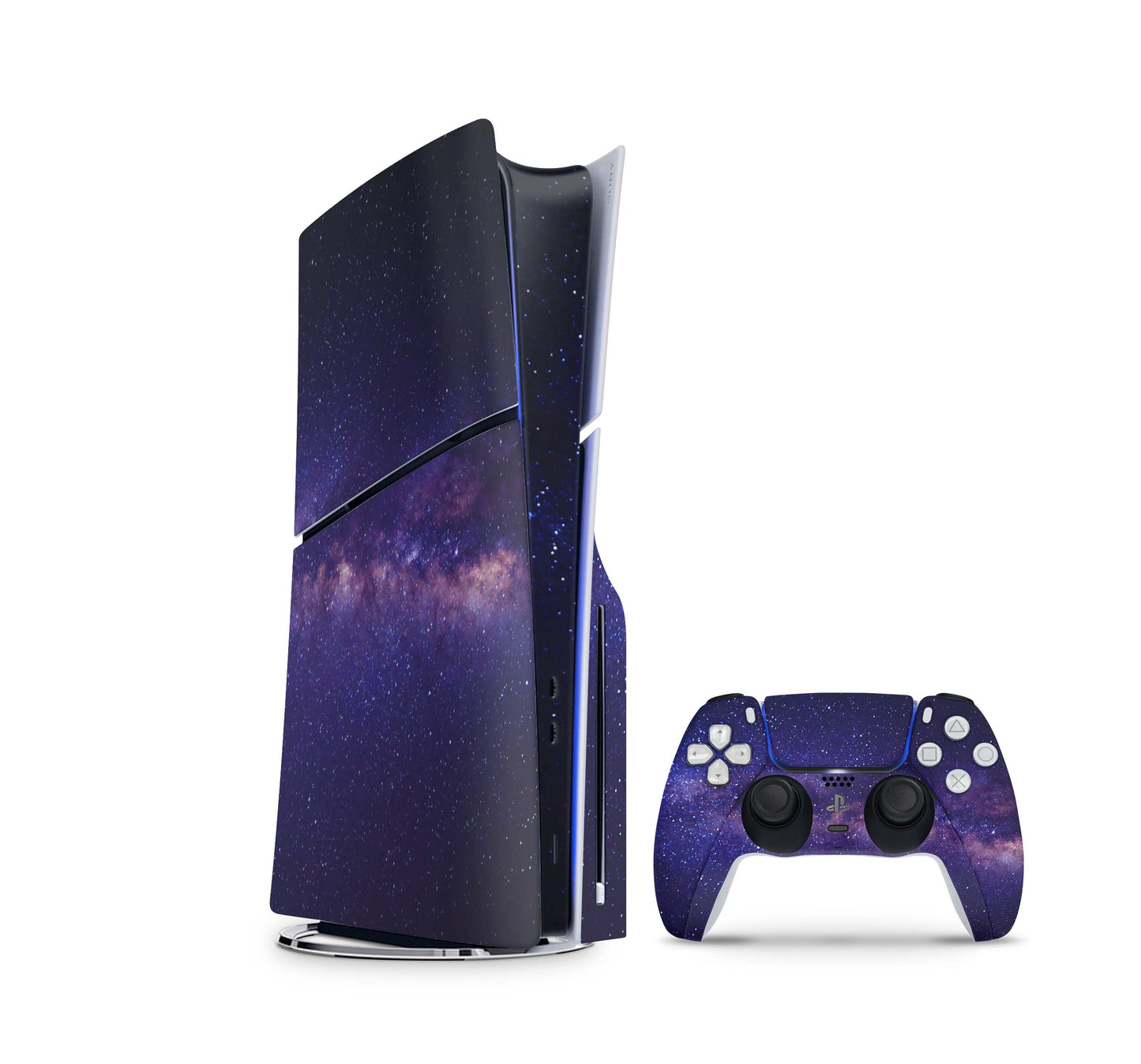 PS5 Slim Skins Disk Edition Aufkleber Design Premium Playstation 5 Skin + PS5 Controller Skin Milky Way Aufkleber skins4u