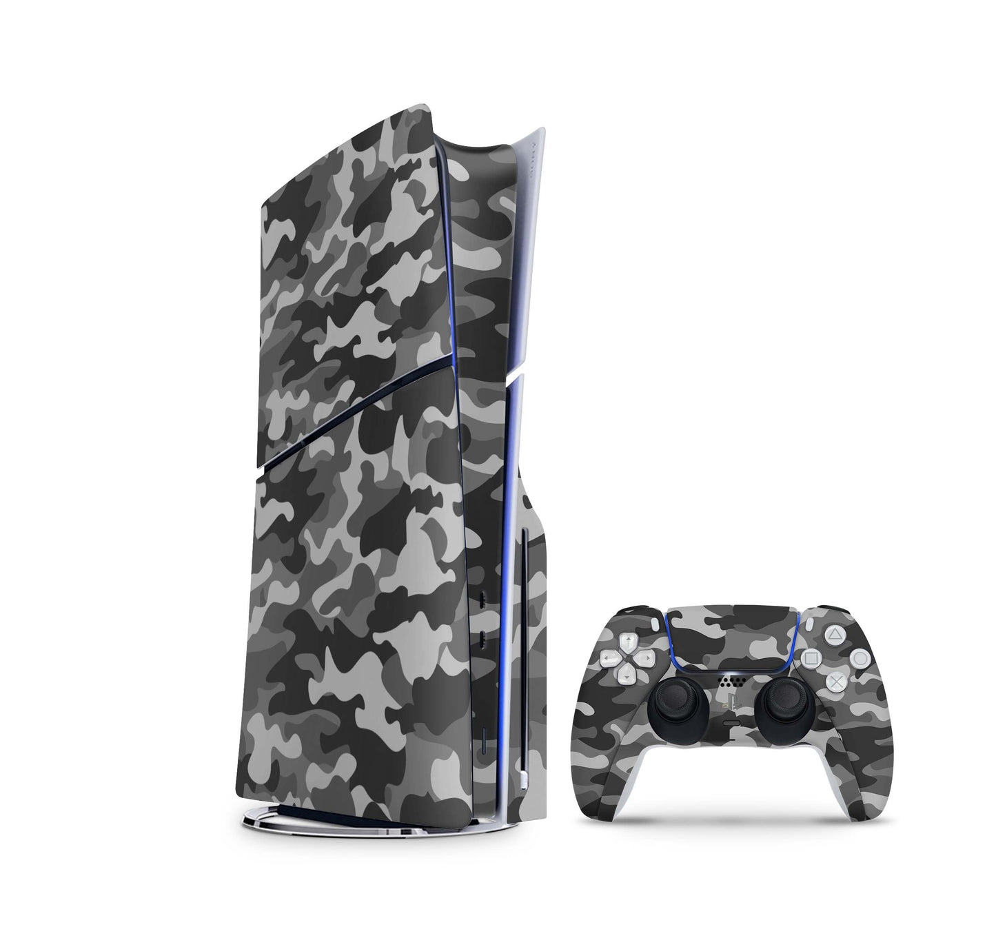 PS5 Slim Skins Disk Edition Aufkleber Design Premium Playstation 5 Skin + PS5 Controller Skin Urban Camo Aufkleber skins4u