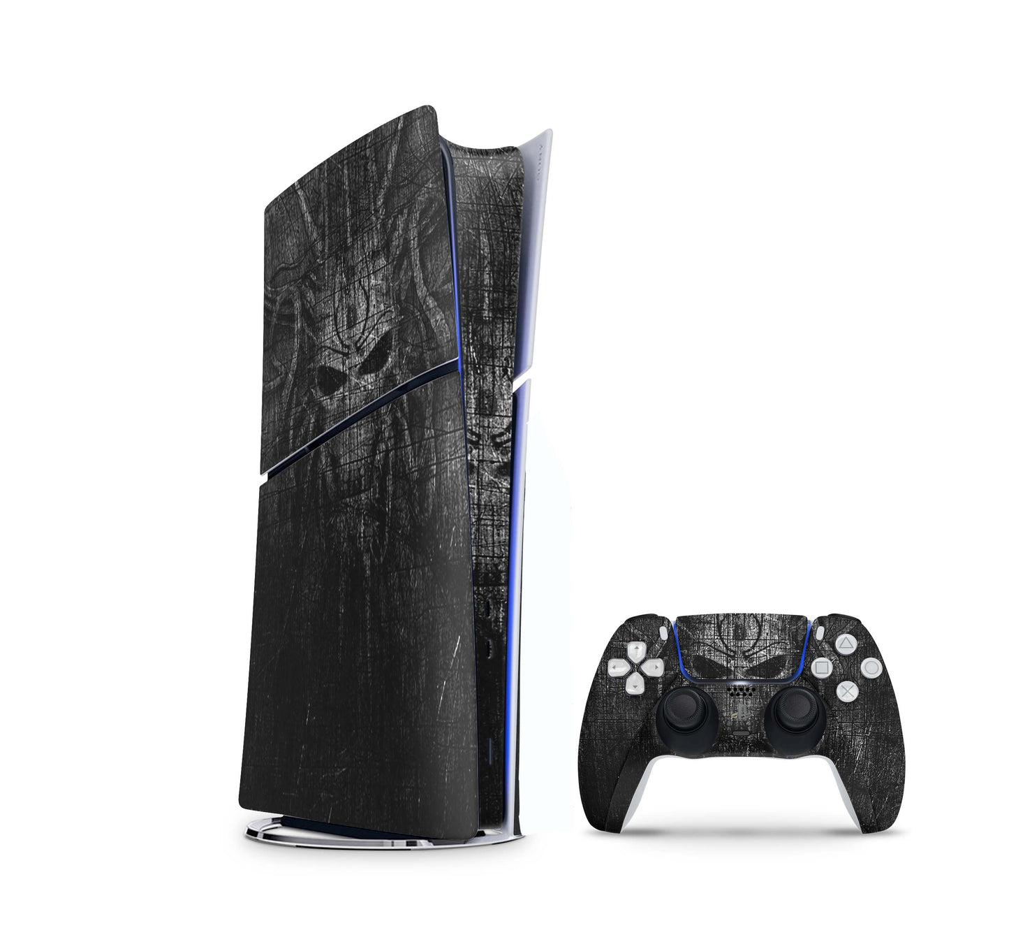PS5 Slim Skins DIGITAL Edition Aufkleber Design Premium Playstation 5 Skin + PS5 Controller Skin Blacl Demon Aufkleber skins4u