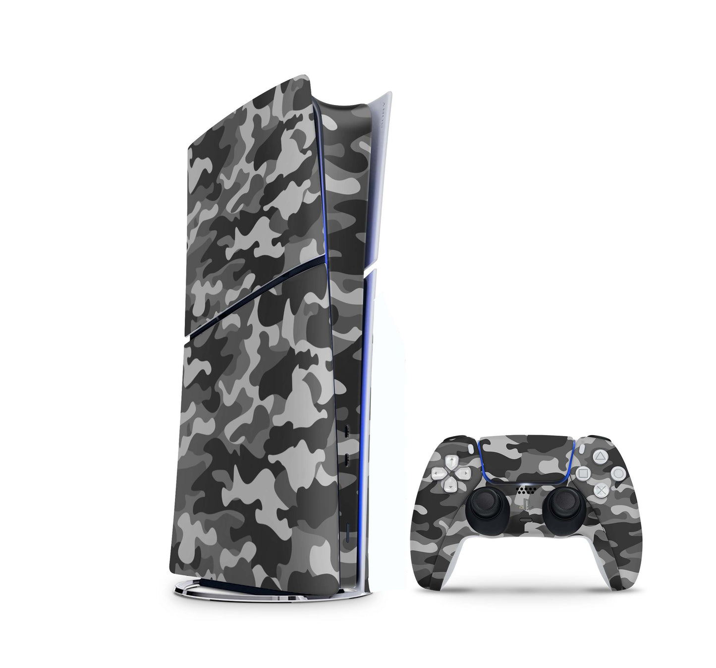 PS5 Slim Skins DIGITAL Edition Aufkleber Design Premium Playstation 5 Skin + PS5 Controller Skin Urban Camo Aufkleber skins4u