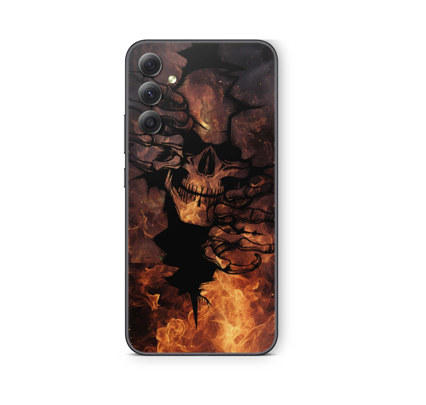 Samsung Galaxy S24 Skin Schutzfolie Aufkleber Skins Design Skull on Fire Elektronik-Sticker & -Aufkleber skins4u