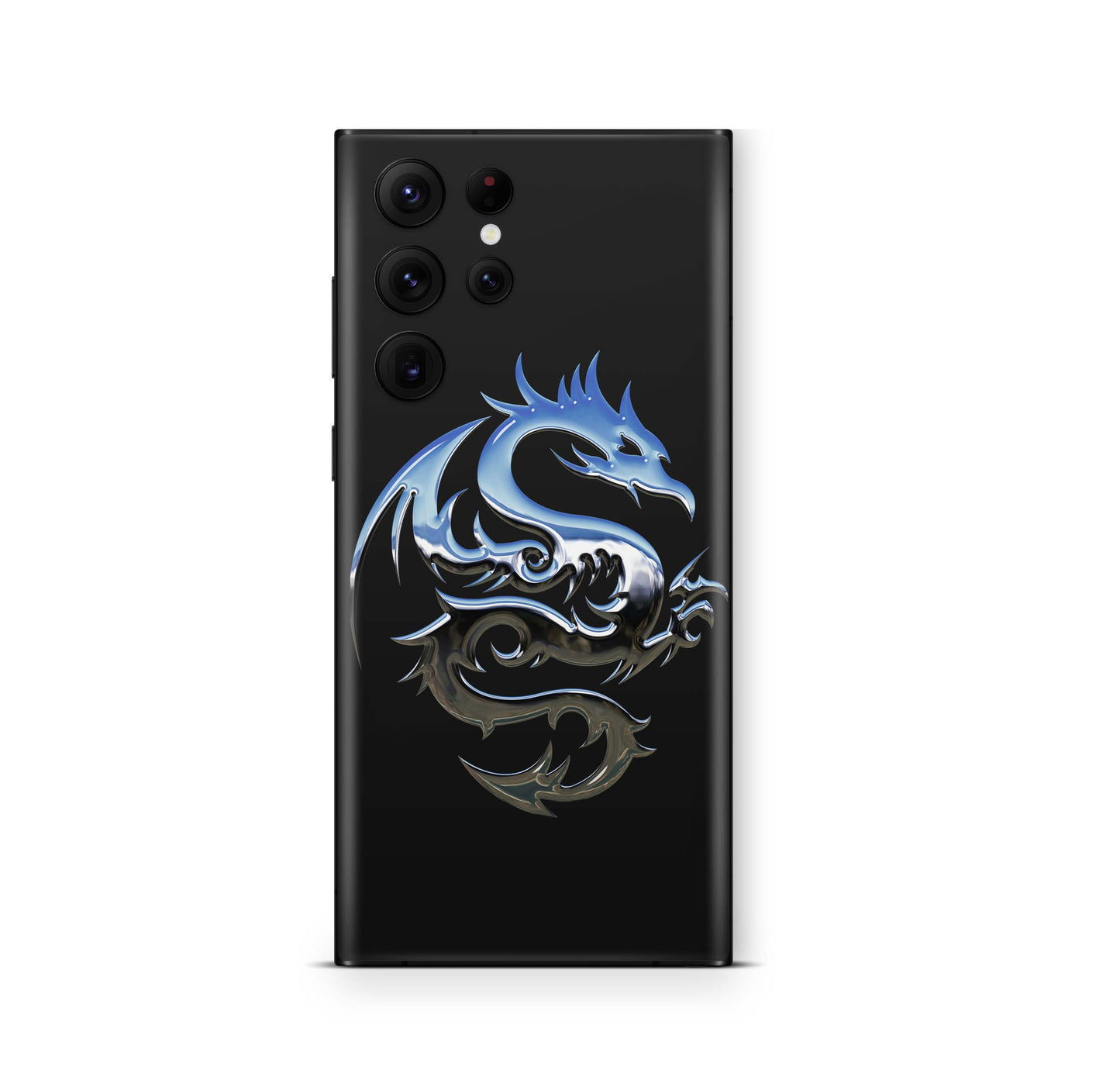 Samsung Galaxy S24 Ultra Skin Designfolie Aufkleber Skins Design Chrome Dragon schwarz Elektronik-Sticker & -Aufkleber skins4u