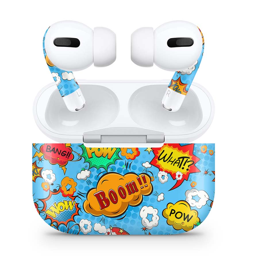 Apple AirPods Pro Skin Aufkleber Design Schutzfolie Comics Blue Elektronik-Sticker & -Aufkleber skins4u