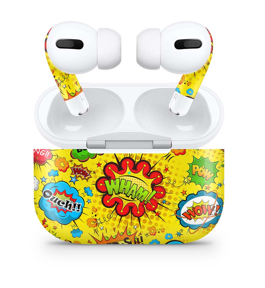 Apple AirPods Pro Skin Aufkleber Design Schutzfolie Comics Yellow Elektronik-Sticker & -Aufkleber skins4u