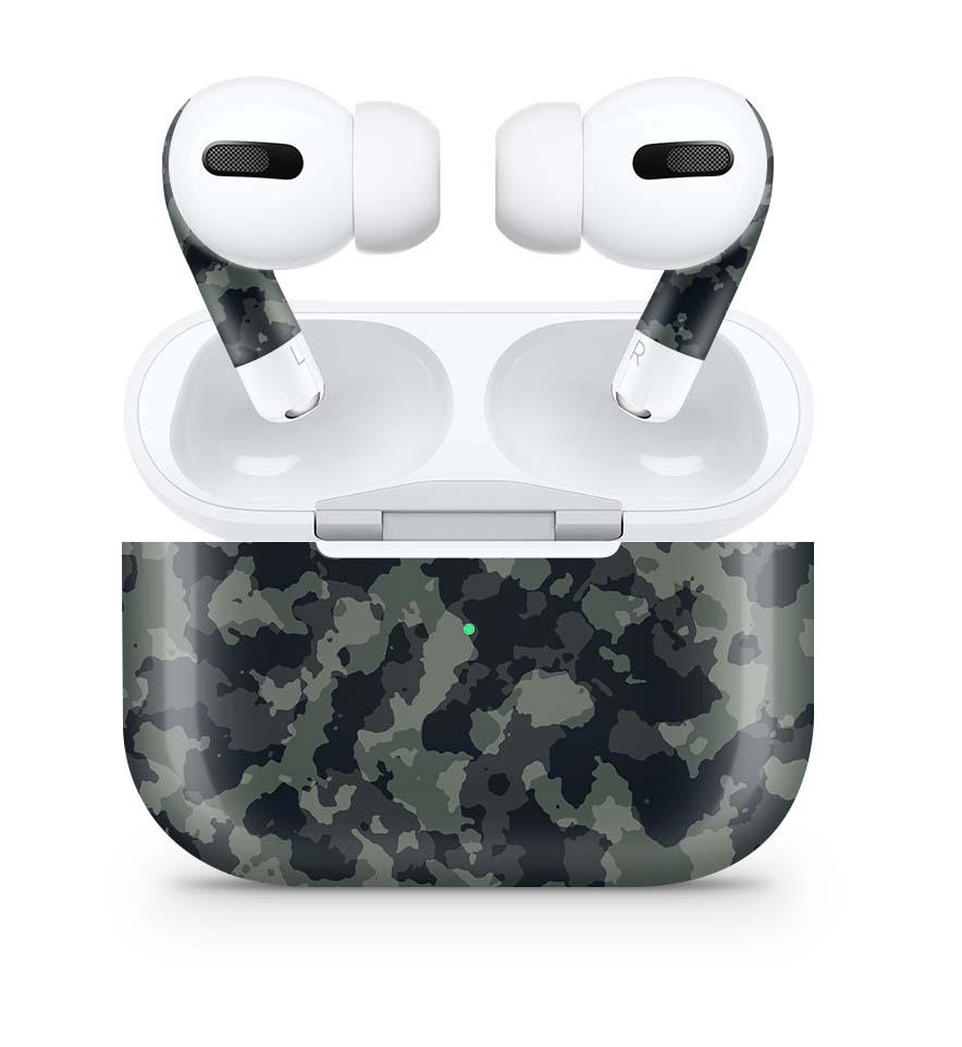 Apple AirPods Pro Skin Aufkleber Design Schutzfolie Dark Green Camo Elektronik-Sticker & -Aufkleber skins4u