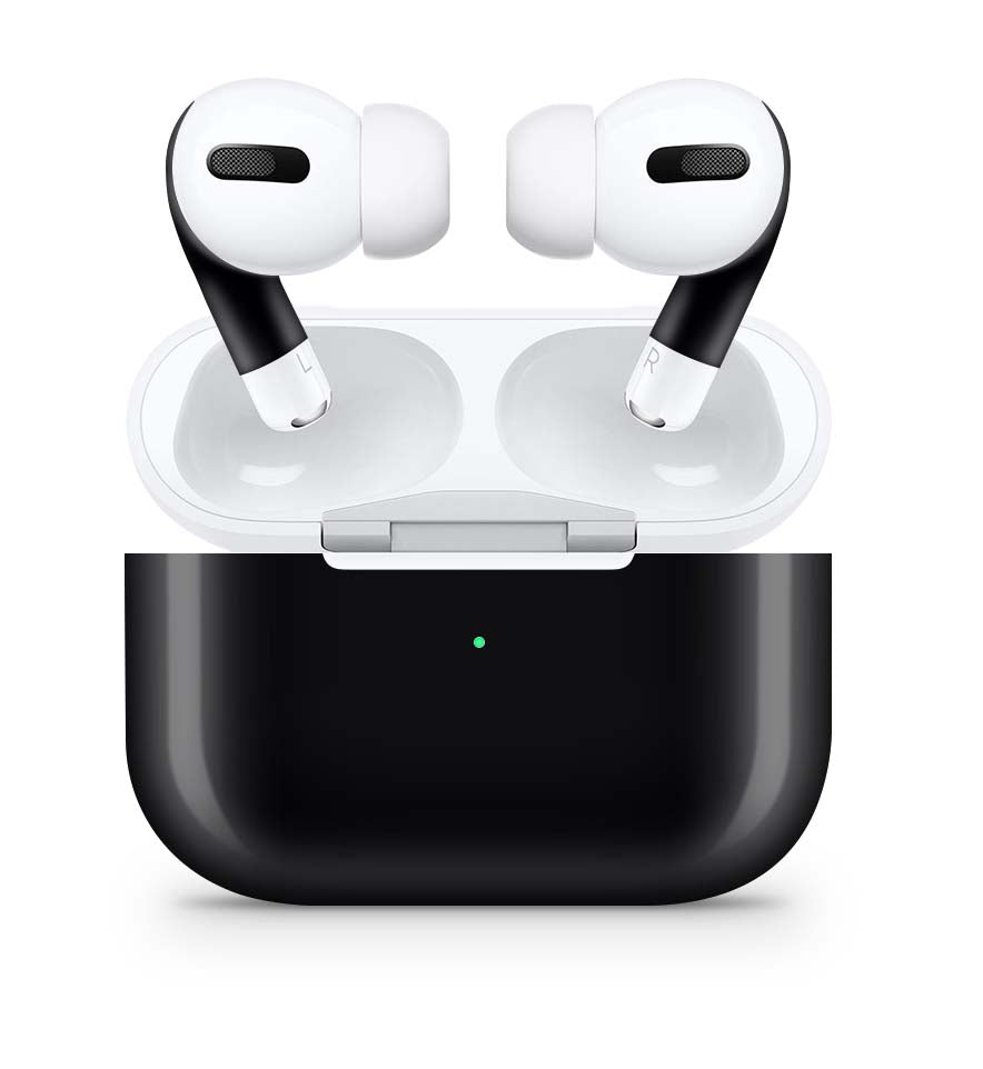 Apple AirPods Pro Skin Aufkleber Design Schutzfolie Solid State Black Elektronik-Sticker & -Aufkleber skins4u