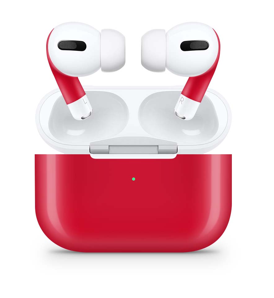 Apple AirPods Pro Skin Aufkleber Design Schutzfolie Solid State Red Elektronik-Sticker & -Aufkleber skins4u