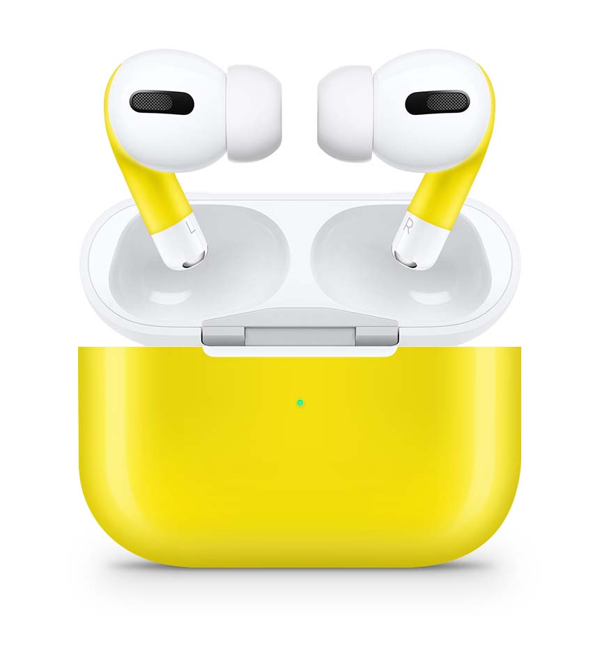 Apple AirPods Pro Skin Aufkleber Design Schutzfolie Solid State Yellow Elektronik-Sticker & -Aufkleber skins4u