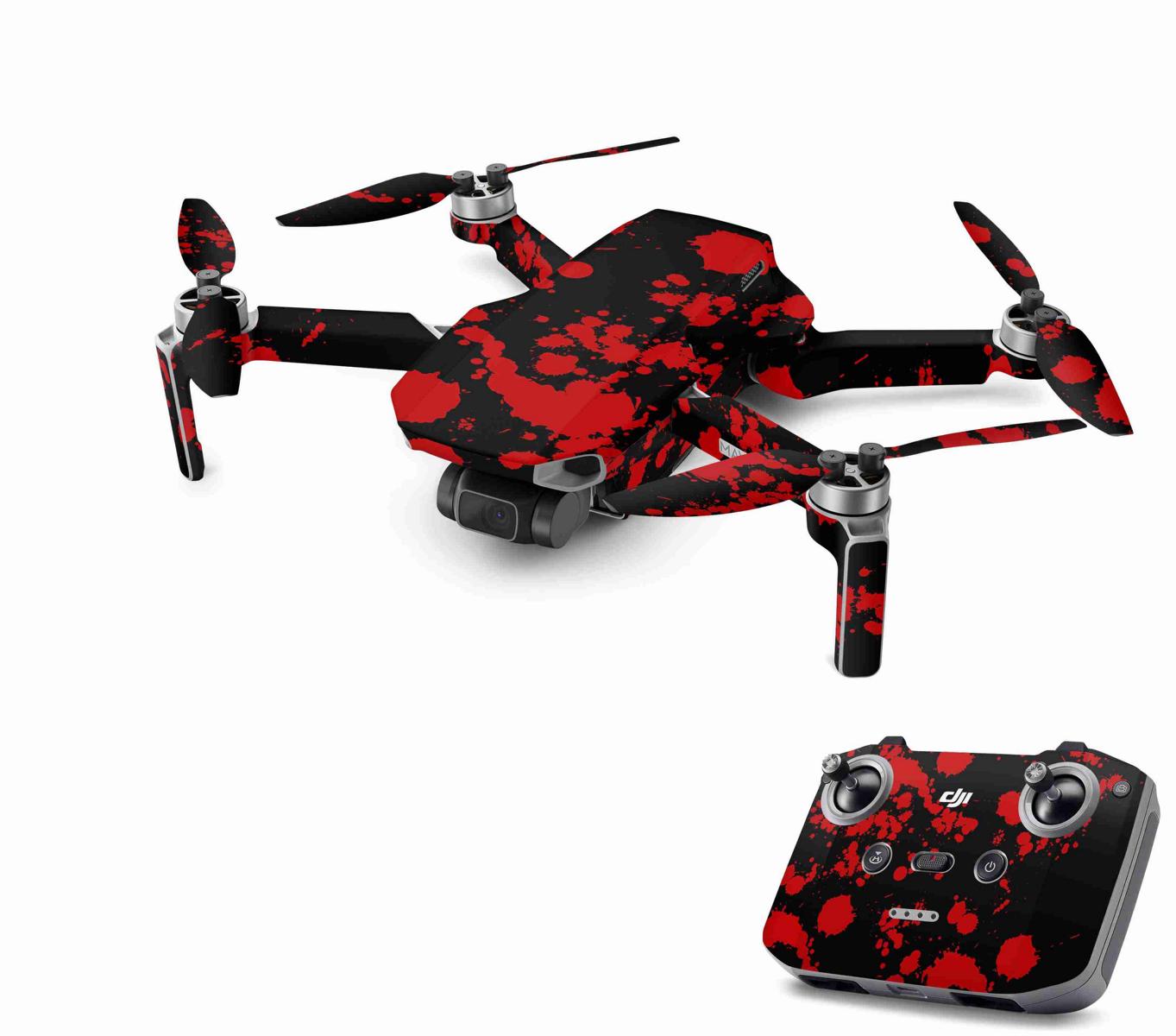 DJI Mavic Mini Serie Skins Mini 2 Mini SE Drohnen Aufkleber Set Blood black Elektronik-Sticker & -Aufkleber Skins4u DJI Mini 2