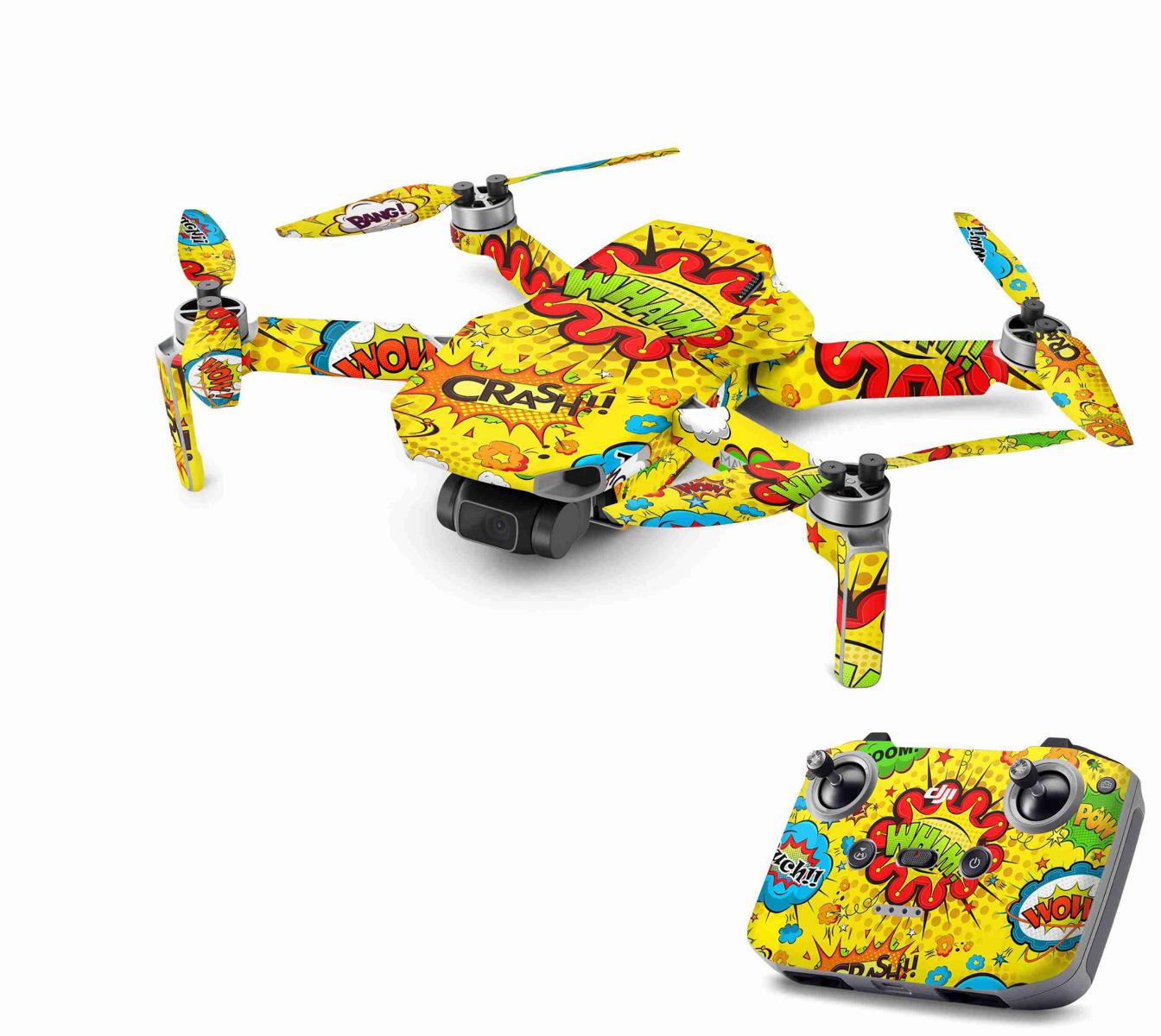 DJI Mavic Mini Serie Skins Mini 2 Mini SE Drohnen Aufkleber Set Comics gelb Elektronik-Sticker & -Aufkleber Skins4u DJI Mini 2