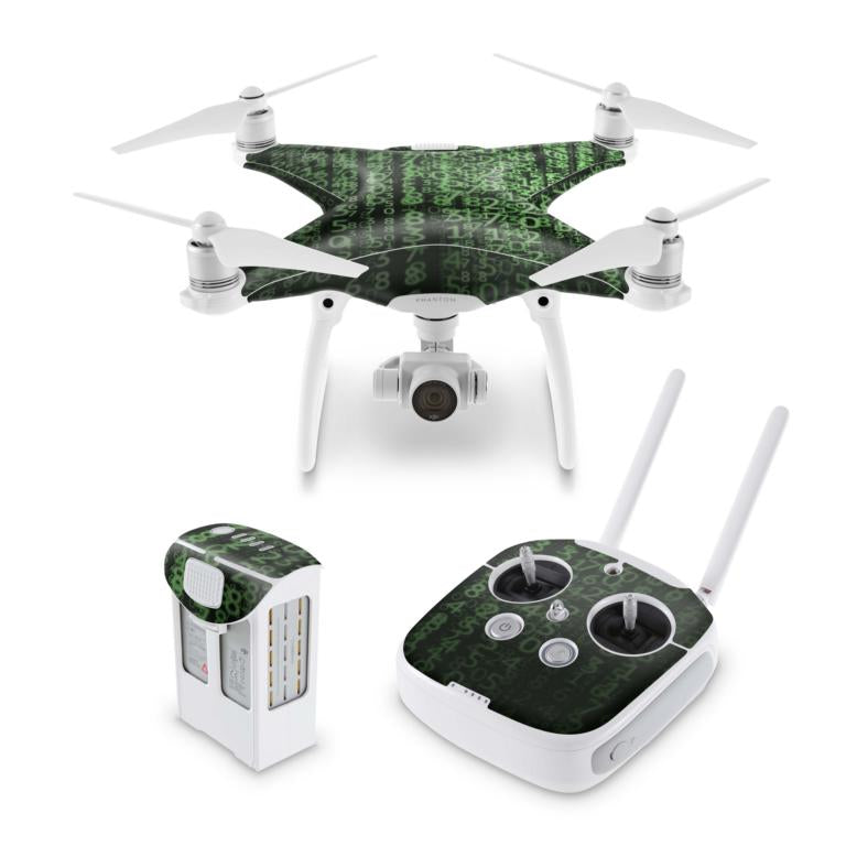 DJI Phantom Skins Aufkleber 2 3 4 Pro & Advanced Modelle Matrix Code Elektronik-Sticker & -Aufkleber Drohnen-Aufkleber