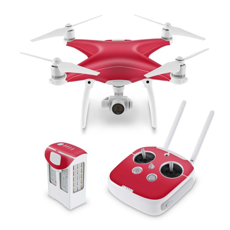DJI Phantom Skins Aufkleber 2 3 4 Pro & Advanced Modelle matt rot Elektronik-Sticker & -Aufkleber Drohnen-Aufkleber