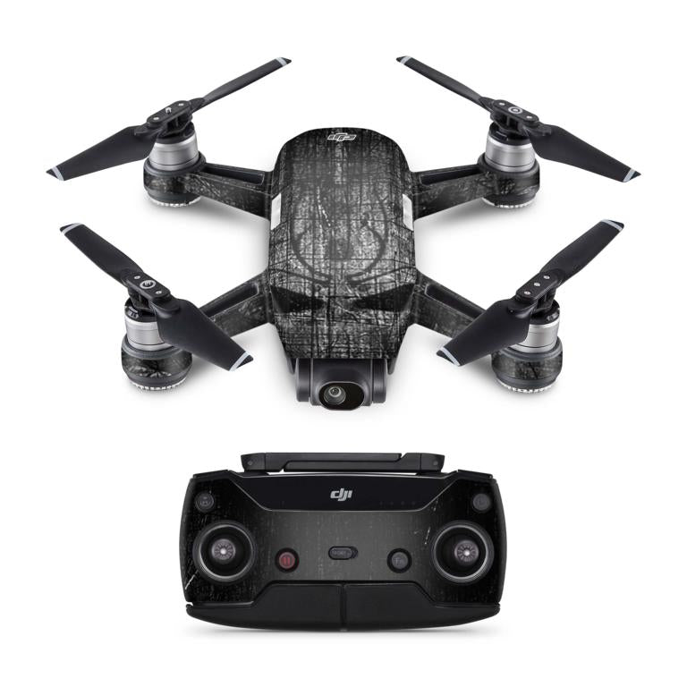 DJI Spark Drohnen Skin Folierung Design Vinyl Skins black demon Elektronik-Sticker & -Aufkleber Skins4u