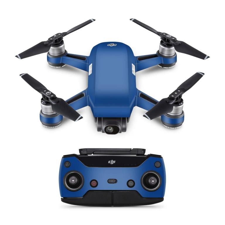 DJI Spark Drohnen Skin Folierung Design Vinyl Skins solid state darkblue Elektronik-Sticker & -Aufkleber Skins4u