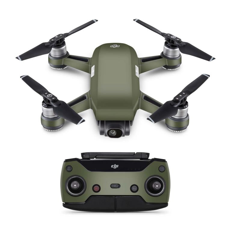 DJI Spark Drohnen Skin Folierung Design Vinyl Skins solid state olive Elektronik-Sticker & -Aufkleber Skins4u