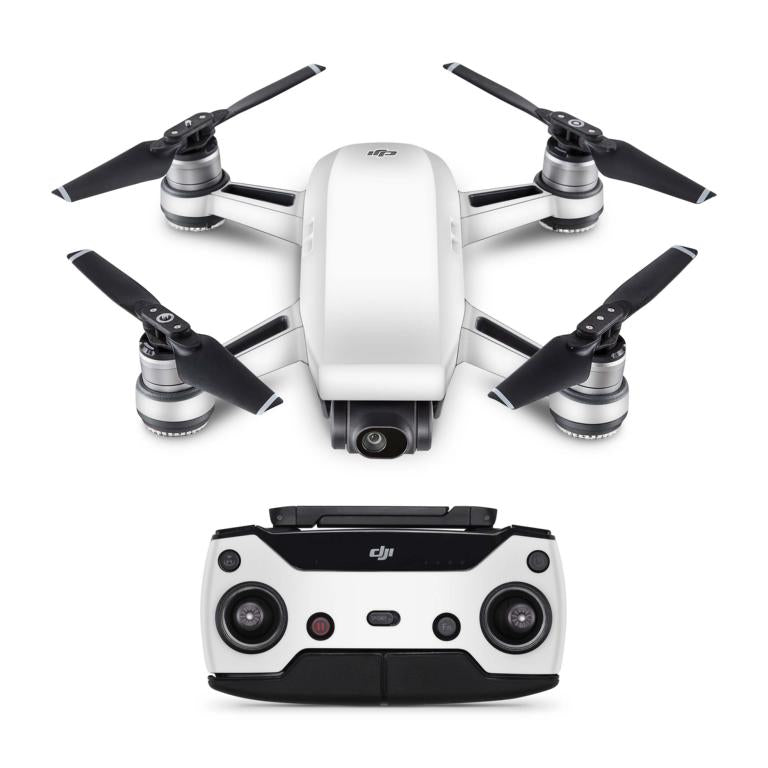 DJI Spark Drohnen Skin Folierung Design Vinyl Skins solid state white Elektronik-Sticker & -Aufkleber Skins4u