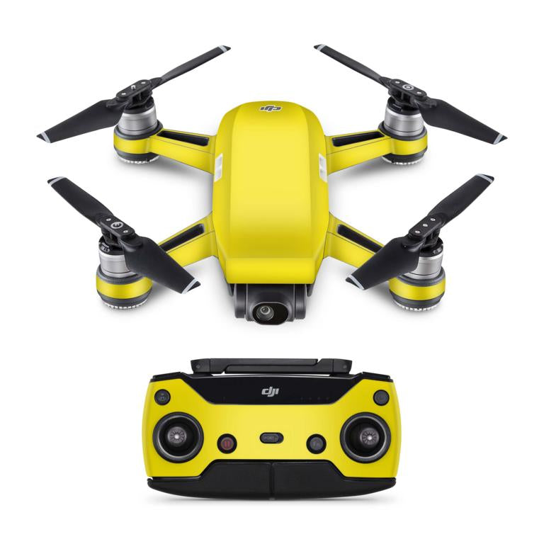 DJI Spark Drohnen Skin Folierung Design Vinyl Skins solid state yellow Elektronik-Sticker & -Aufkleber Skins4u