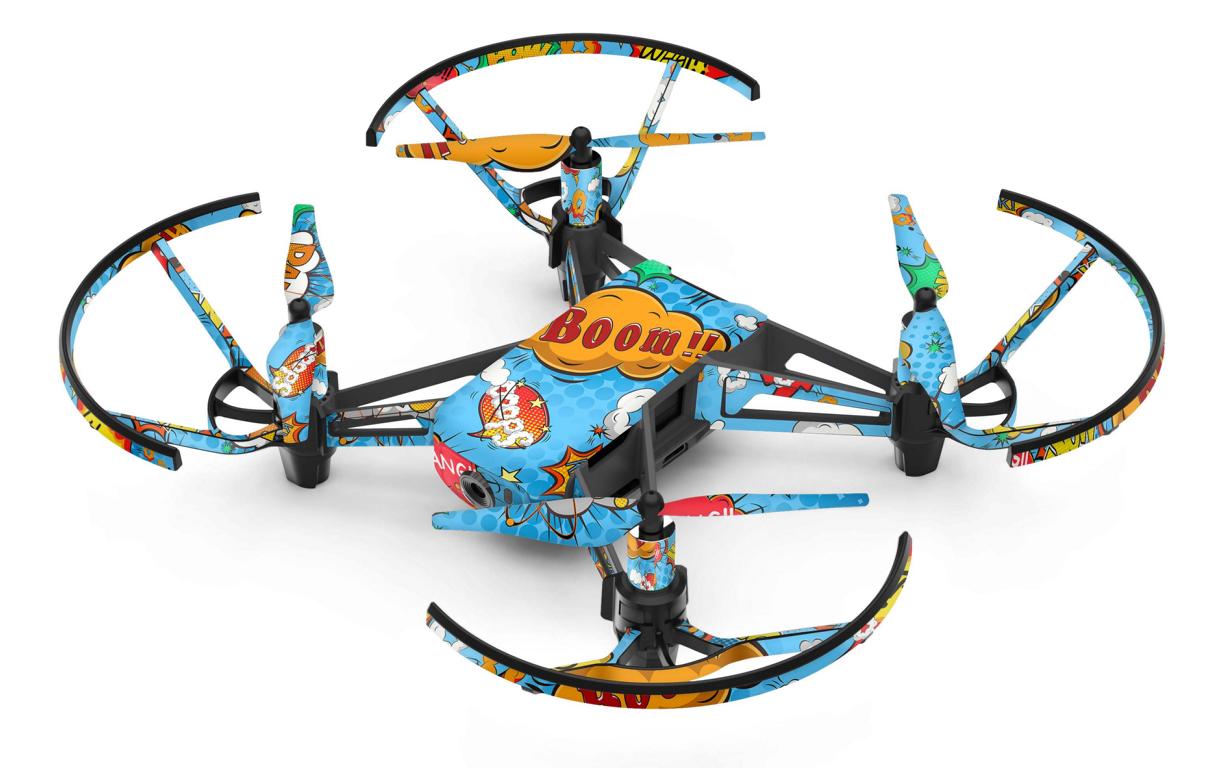 DJI RYZE Tello Drohnen Aufkleber Vinyl Skin Set Comics blau Elektronik-Sticker & -Aufkleber Skins4u