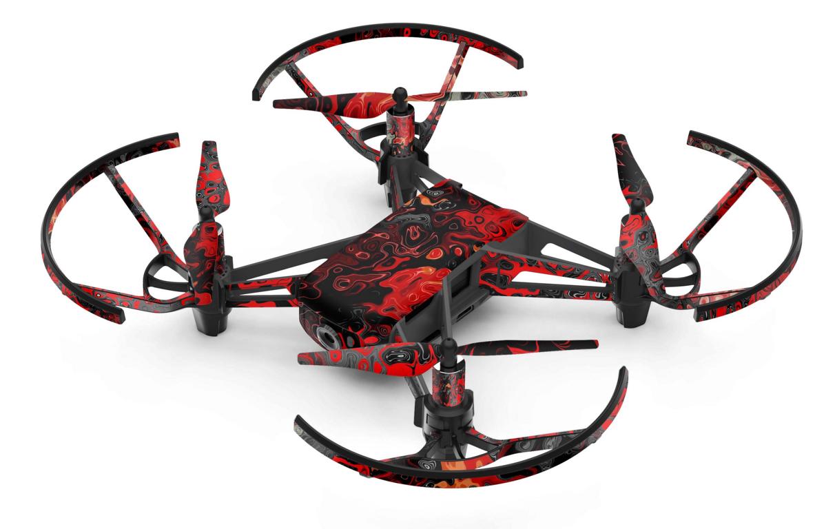 DJI RYZE Tello Drohnen Aufkleber Vinyl Skin Set Red Plasma Elektronik-Sticker & -Aufkleber Skins4u