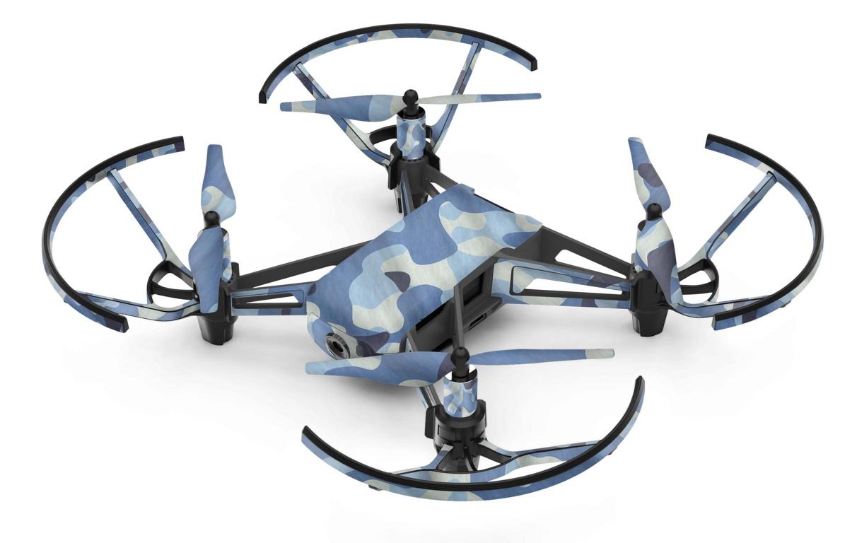 DJI RYZE Tello Drohnen Aufkleber Vinyl Skin Set Waving Camo blue Elektronik-Sticker & -Aufkleber Skins4u