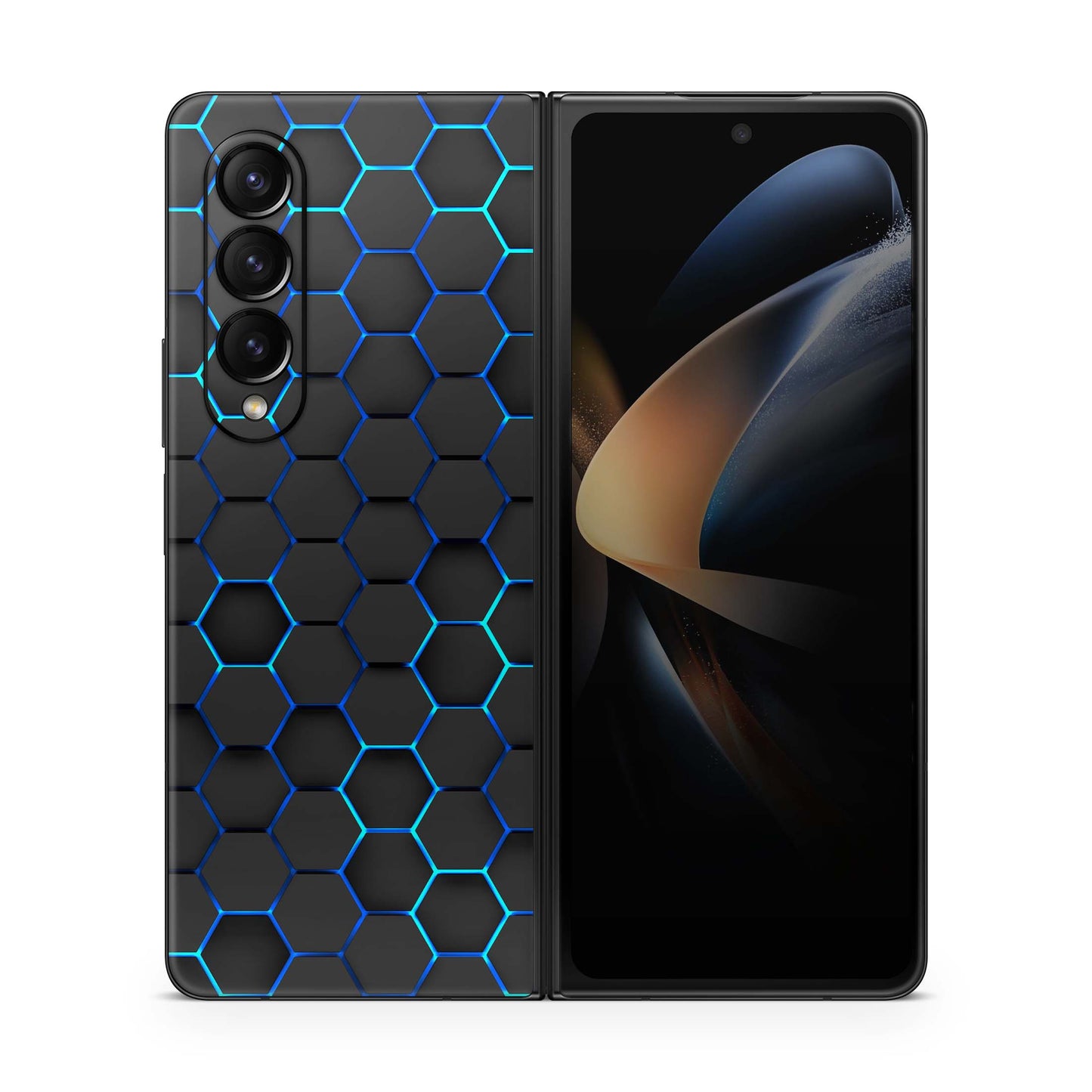 Samsung Galaxy Z Fold 5 Skin Folie Skins Handy Aufkleber Exo blau Aufkleber Skins4u