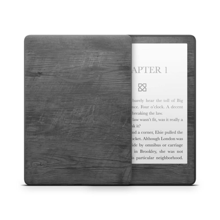 Amazon Kindle Scripe Skins Schutzfolie Aufkleber Folie Black Woodgrain Aufkleber skins4u