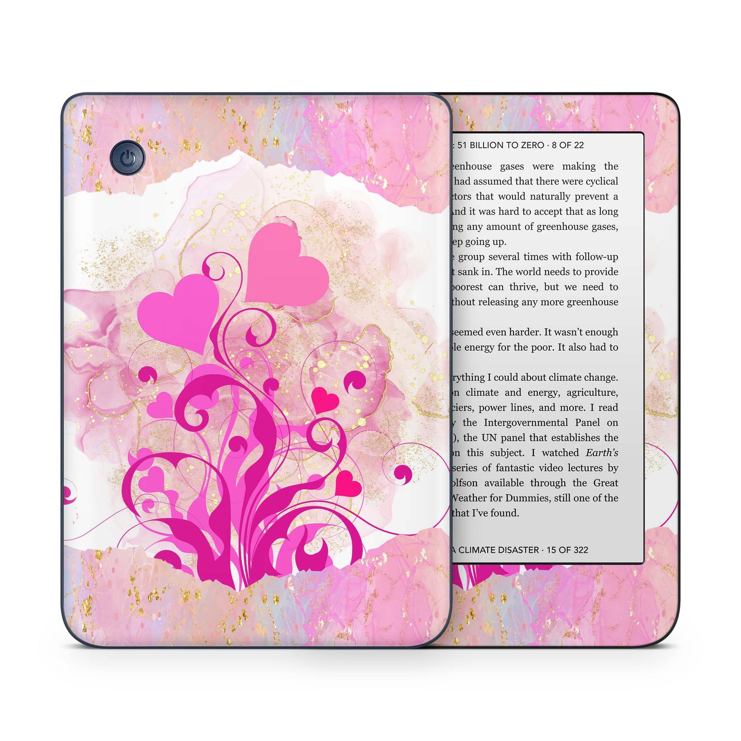 Kobo Nia / Tolino Page 2 Skin Schutzfolie Kratzerschutz Design Vinyl Aufkleber Boarder Hearts Aufkleber skins4u