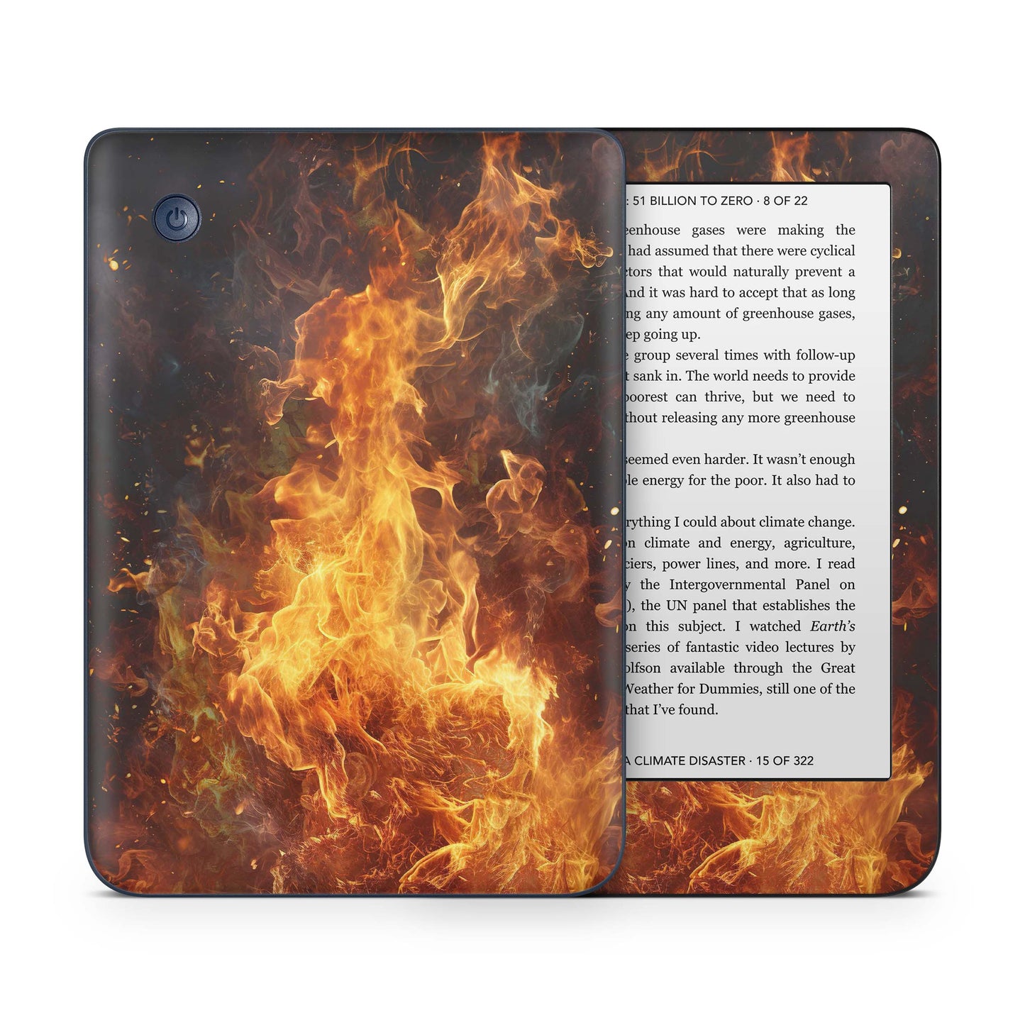 Kobo Nia / Tolino Page 2 Skin Schutzfolie Kratzerschutz Design Vinyl Aufkleber Feuer Aufkleber skins4u