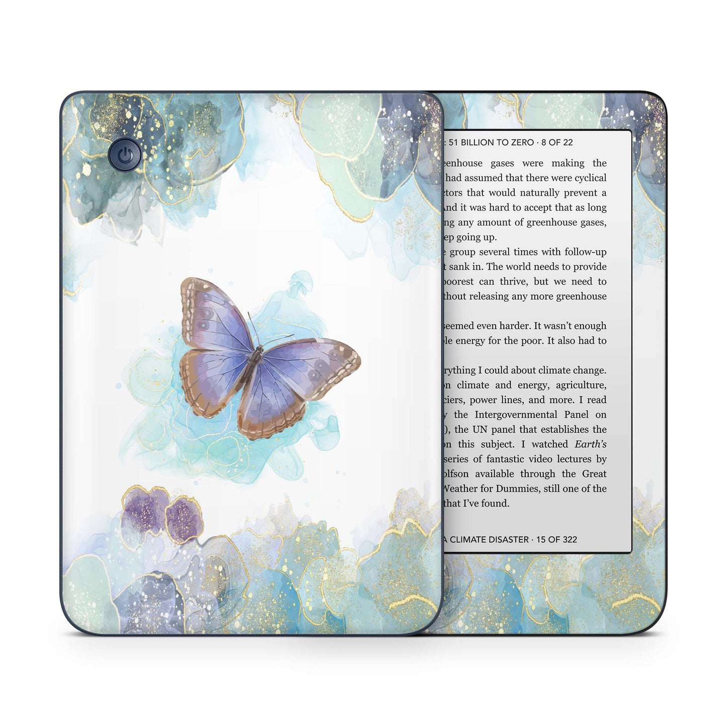 Kobo Nia / Tolino Page 2 Skin Schutzfolie Kratzerschutz Design Vinyl Aufkleber Glitter Butterfly Aufkleber skins4u