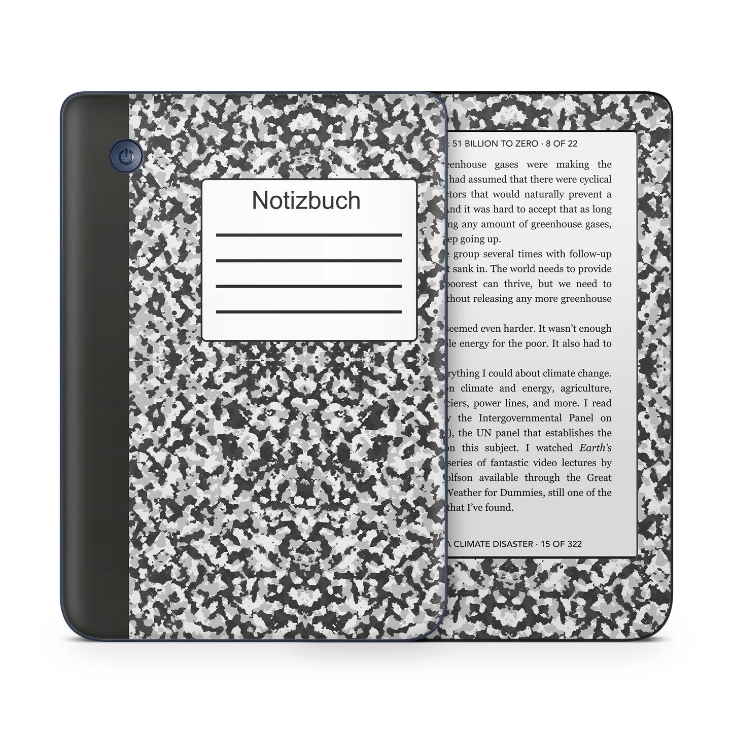 Kobo Clara 2e / Tolino Shine 4 Skin Schutzfolie Kratzerschutz Design Vinyl Aufkleber Notizbuch Aufkleber skins4u