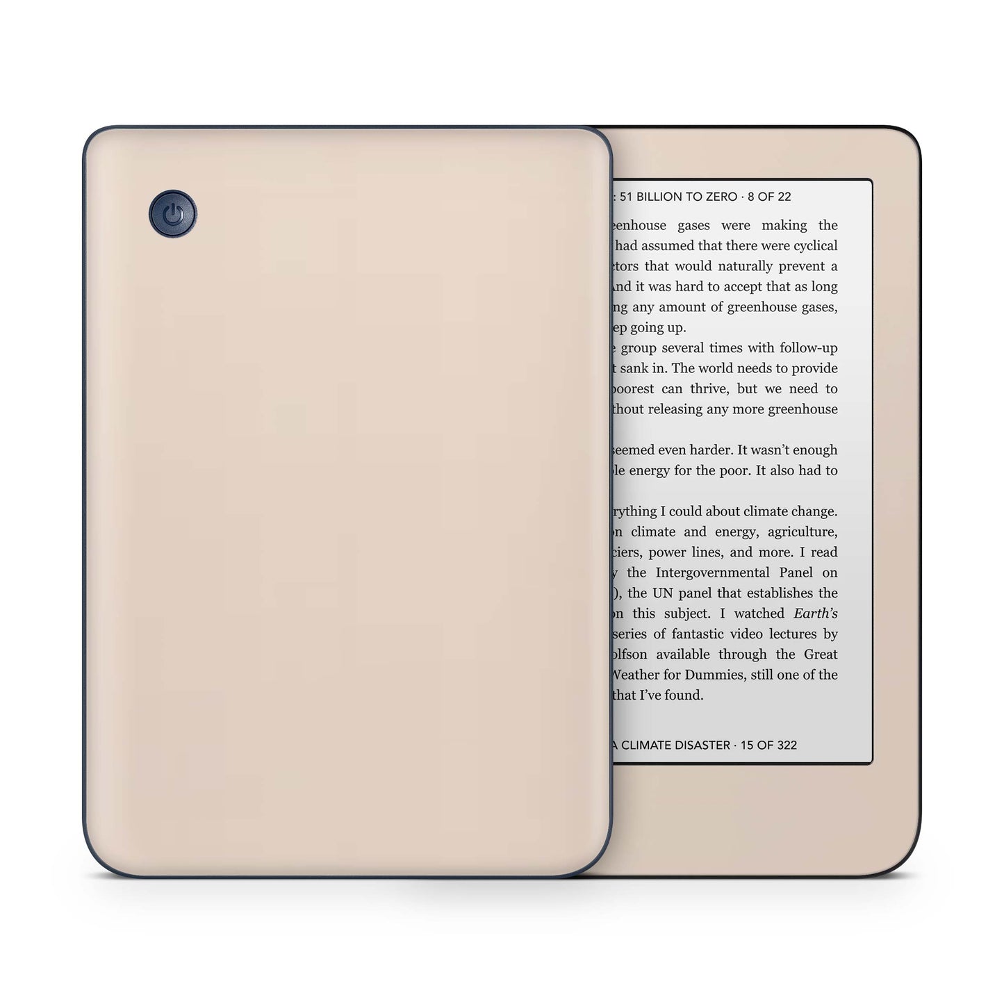 Kobo Nia / Tolino Page 2 Skin Schutzfolie Kratzerschutz Design Vinyl Aufkleber Solid state cream Aufkleber skins4u