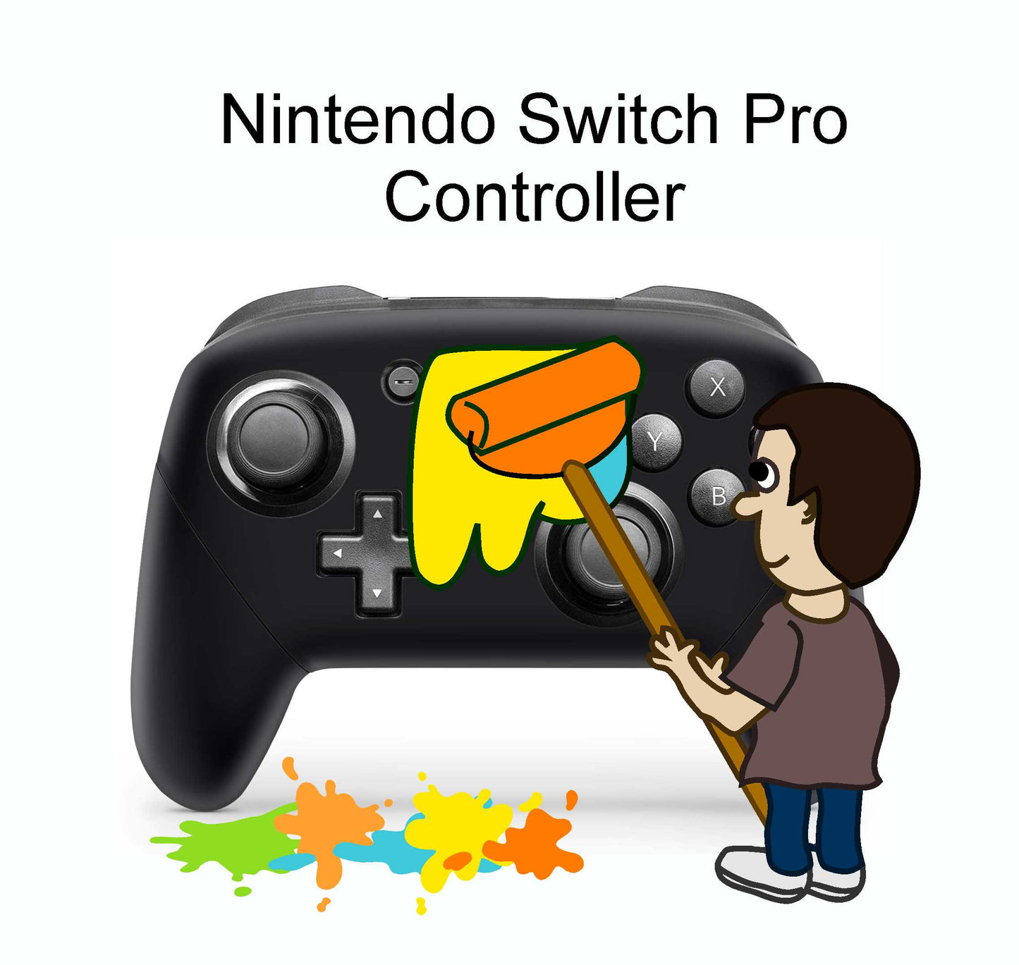 Nintendo Switch Pro Controller Skin individuell selbst gestalten Aufkleber Skins4u