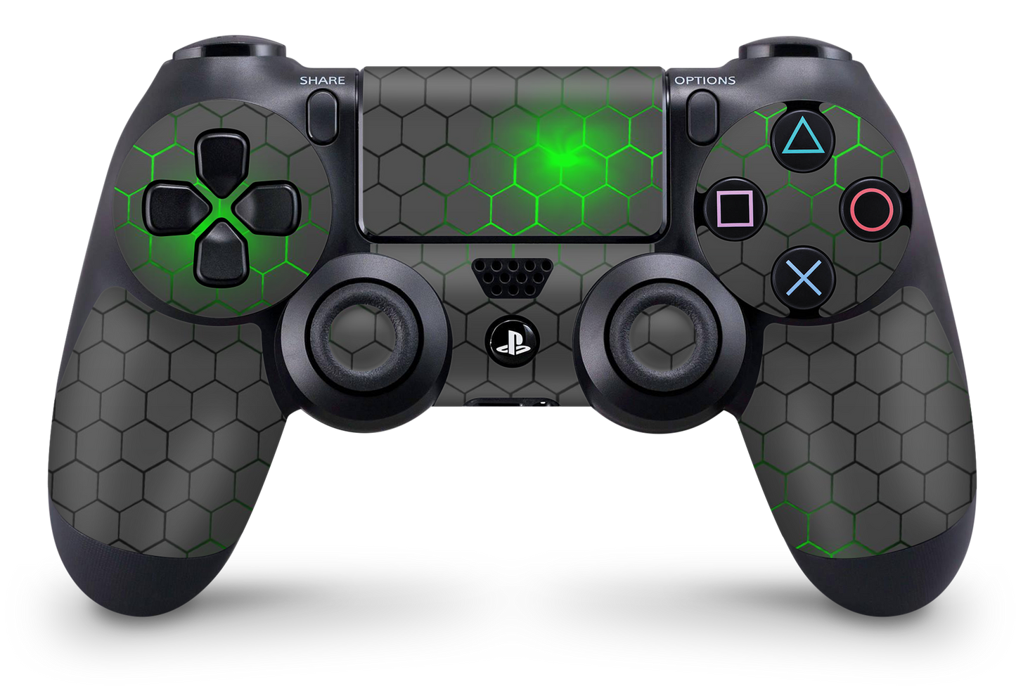 PS4 Playstation 4 Controller Skins - Vinyl Skin Aufkleber für Gaming Controller Exo small green Aufkleber Skins4u