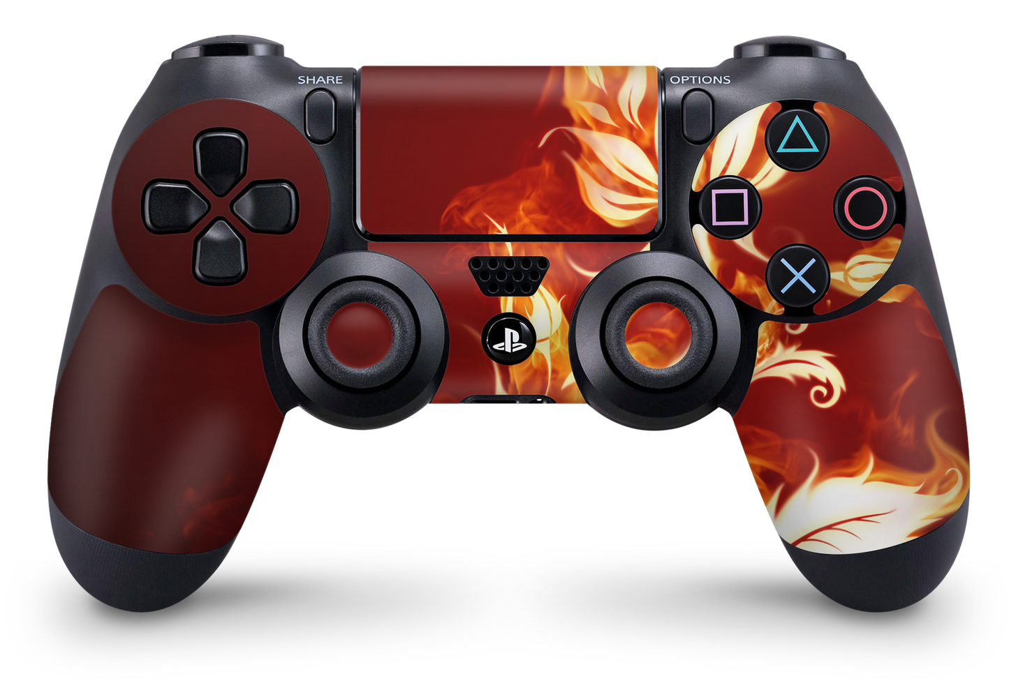 PS4 Playstation 4 Controller Skins - Vinyl Skin Aufkleber für Gaming Controller Flower of Fire Aufkleber Skins4u