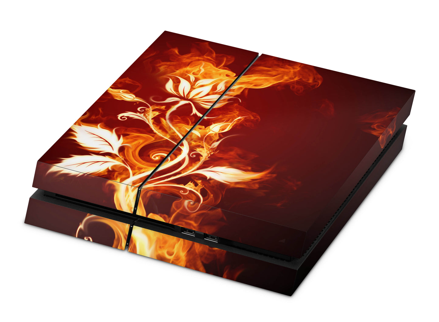 Playstation 4 Skin & Wrap Design Aufkleber Folie für PS4 Konsole 1.Generation flower of fire Aufkleber skins4u