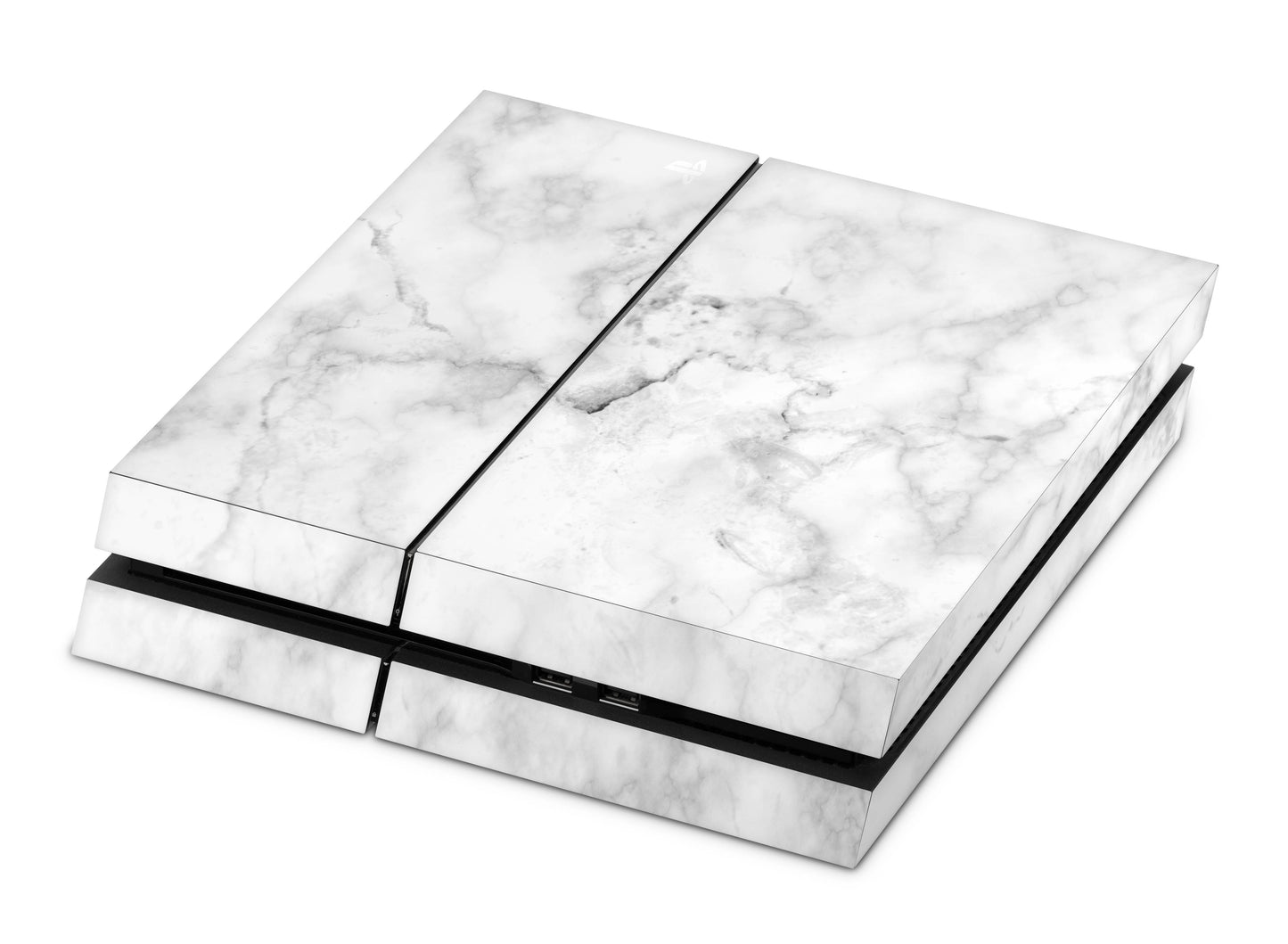 Playstation 4 Skin & Wrap Design Aufkleber Folie für PS4 Konsole 1.Generation marmor weiss Aufkleber skins4u