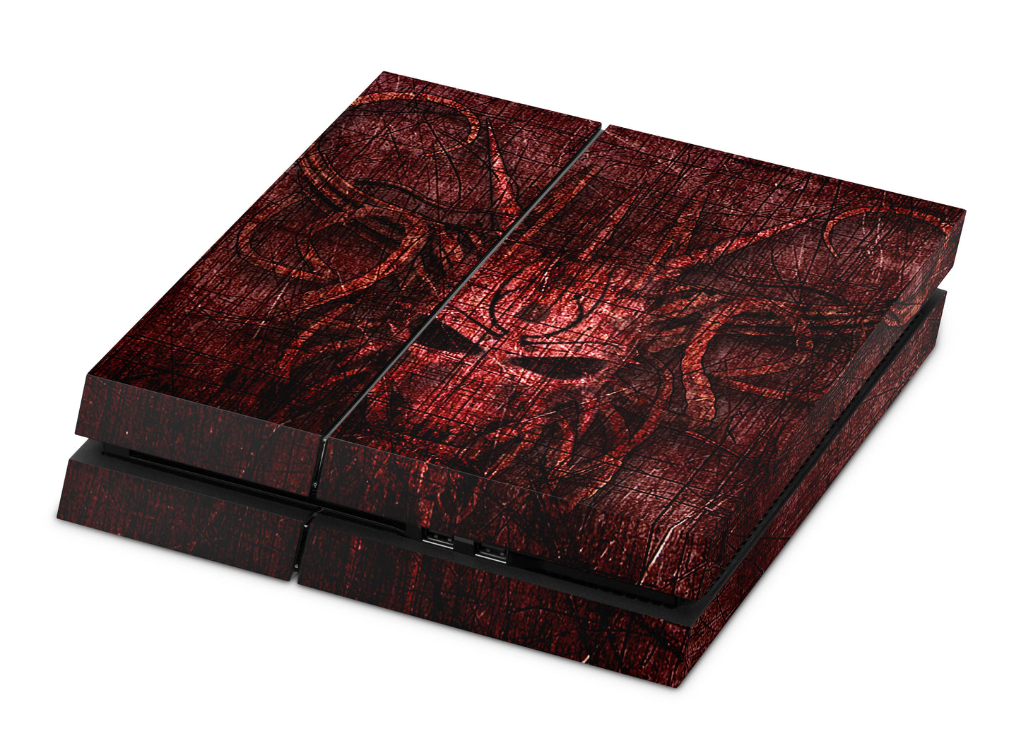 Playstation 4 Skin & Wrap Design Aufkleber Folie für PS4 Konsole 1.Generation red demon Aufkleber skins4u