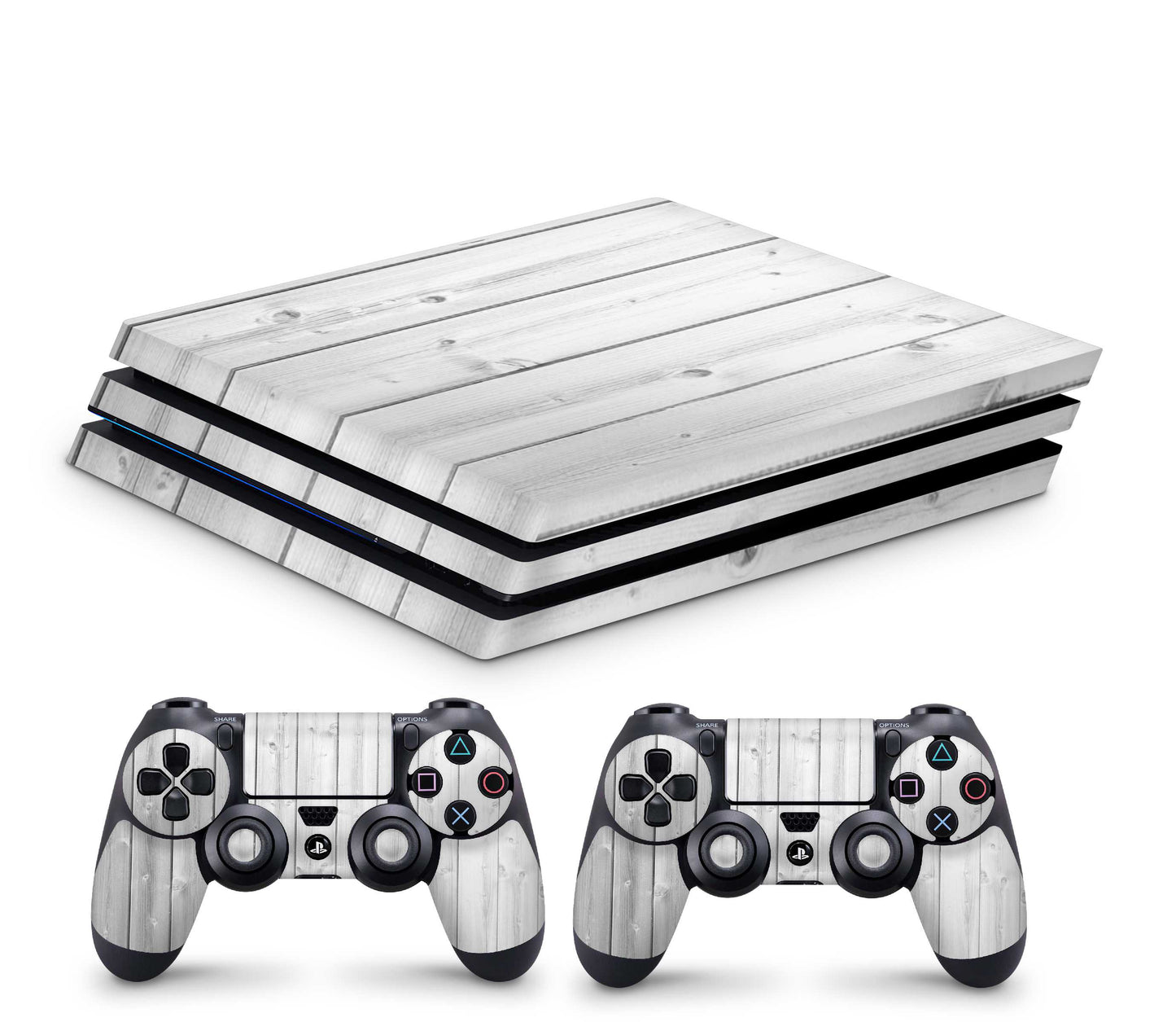 Playstation 4 Pro Skin - hochwertiger Vinyl Konsolen Aufkleber PS4 Pro Skins White Wood Aufkleber skins4u