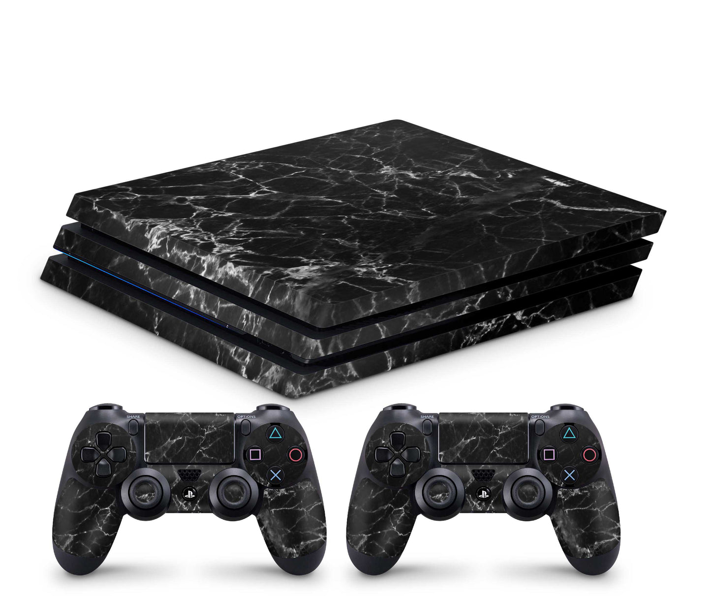 Playstation 4 Pro Skin - hochwertiger Vinyl Konsolen Aufkleber PS4 Pro Skins marmor schwarz Aufkleber skins4u